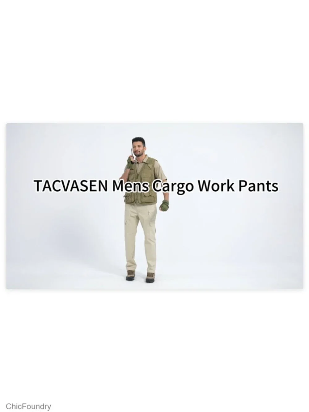 Men's Tactical Cargo Pants Ripstop Waterproof 8 Pockets Lightweight Stretch
